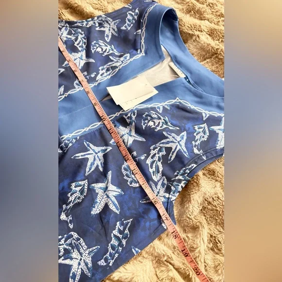 Cabana Life Navy and White Sleeveless Tunic Dress - Picture 5 of 8